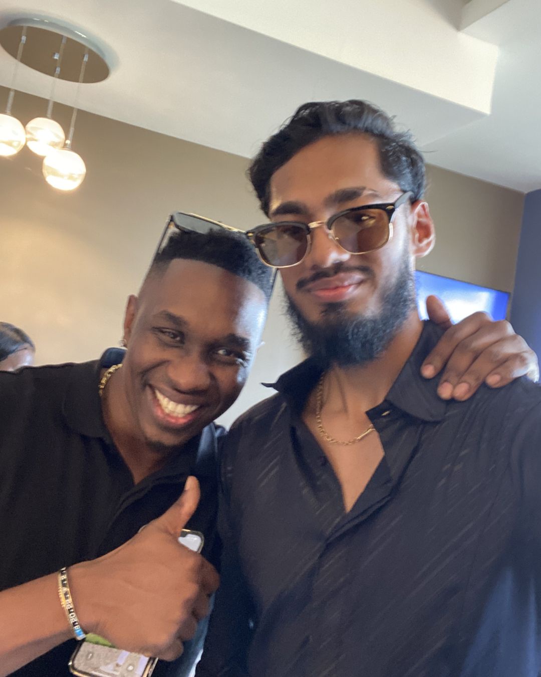 Sudarshan with DJ Bravo